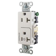 HUBBELL WIRING DEVICE-KELLEMS Construction/Commercial Receptacles DR20C1WHI DR20C1WHI